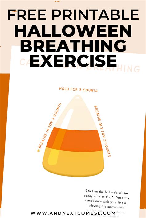 Candy Corn Deep Breathing Exercise Free Printable Poster Included