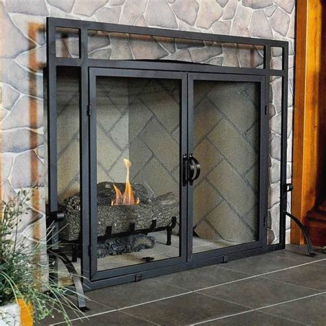Fireplace Glass Doors As A Part Of Fireplaces Design Fire Pit Pics