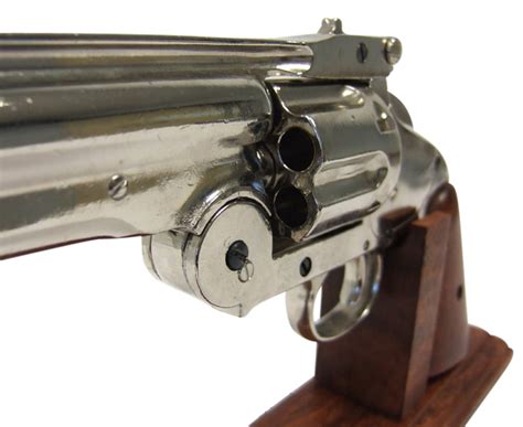 Old West M1869 Schofield Nickel Finish Pistol Non Firing Replica