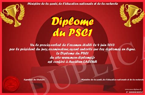 Diplome Du Psc1
