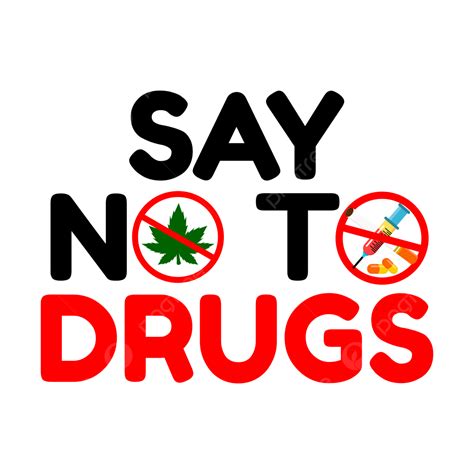 Ilustrasi Kalimat Katakan Tidak Pada Narkoba Untuk Poster Hari Anti