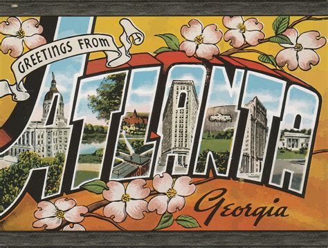 Atlanta Georgia Usa Postcards Greetings Large Letters