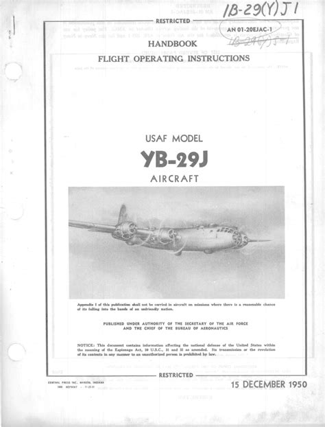 boeing b 29 superfortress flight manuals