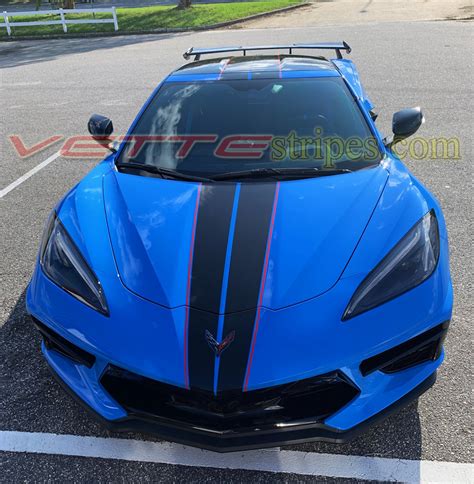 2020 2021 C8 Corvette Stingray Full Length Dual Racing Stripes 2