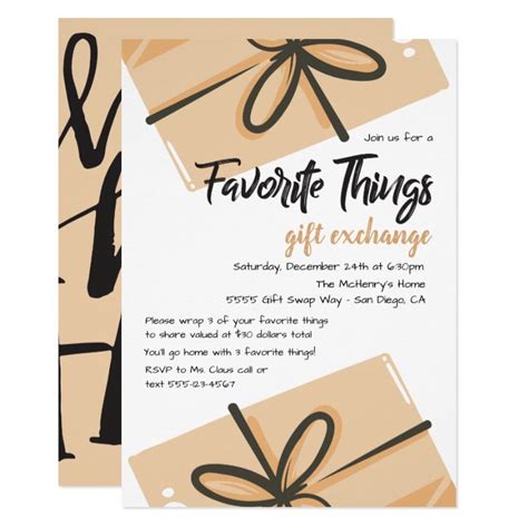 Favorite Things T Exchange Brown Paper Packages Invitation