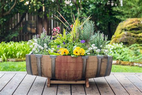 The Horizontal Barrel Garden Looks Amazing Planted With Your Favorite