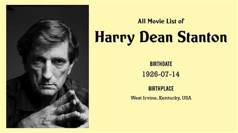 Harry Dean Stanton Movies List Harry Dean Stanton Filmography Of Harry