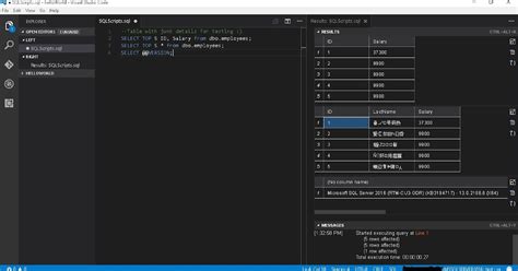 Creating Executing SQL Queries In Visual Studio Code