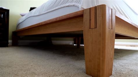 I Built A Thuma Bed Frame From Cherry Hardwood Youtube