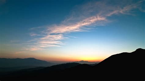 Download Wallpaper 1280x720 Mountains Sunset Horizon Sky Clouds California Hd Hdv 720p Hd