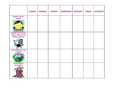 Best Preschool Behavior Chart Template Age 2 Worksheets