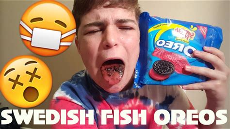 Trying Swedish Fish Oreos Vomit Alert Youtube