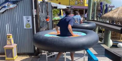 Maryland Bar Reveals Social Distancing Tables With Inner Tube Bumpers