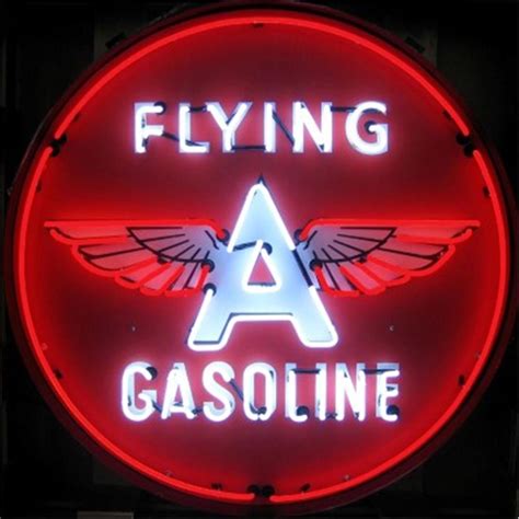 Neonetics Flying A Gasoline 3 Foot Neon Lighted Sign 9gsfly
