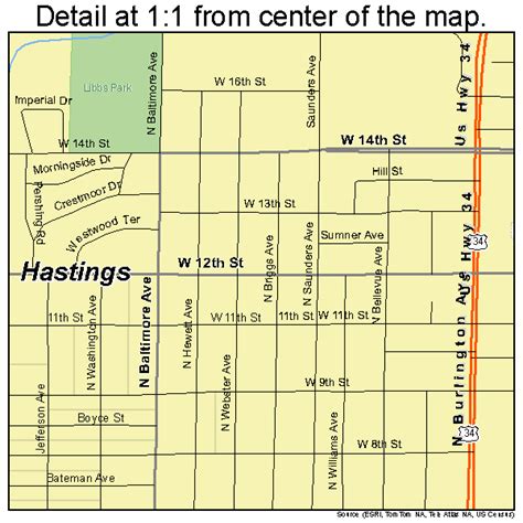Hastings Nebraska Street Map 3121415