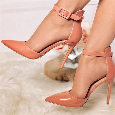 33 Ideas How To Make Your Life Bright With A Peach Color Heels Peach Heels Fashion Heels
