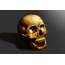 Golden Skull On A Gray Background Wallpapers And Images 