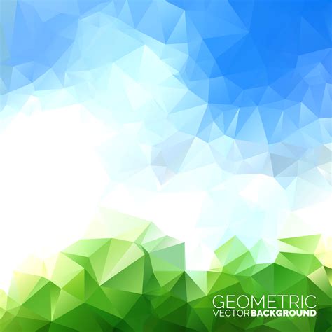 Vector Geometric Triangles Background Abstract Polygonal Sky Design