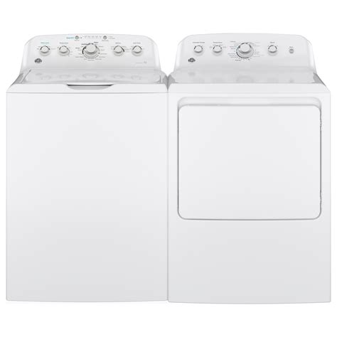 ge appliances 4 5 cu ft top load washer and 7 2 cu ft electric dryer in white nfm
