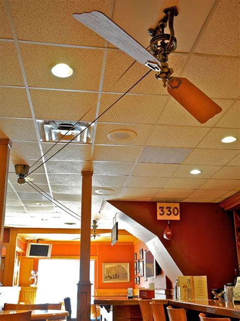 Ideal for outdoor verandas, porches and more. The Brewmaster Belt-Driven Ceiling Fan from LIGHT ...