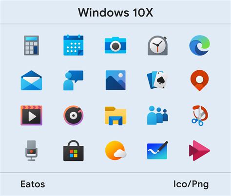 Windows 10x Icons иконки для Windows