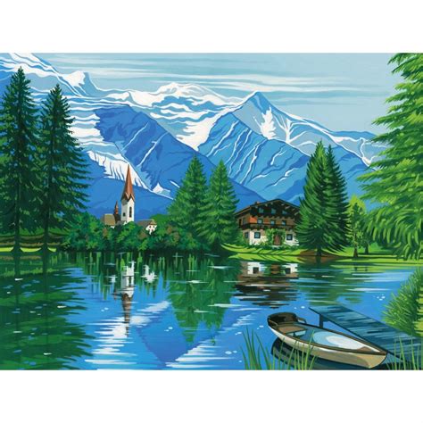 Senior Paint By Numbers Woodland Chalet Craft And Hobbies From Crafty