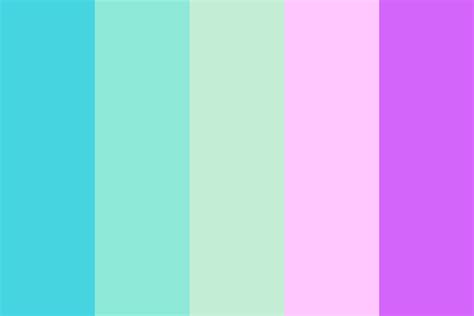 Pastel Blue To Red Color Palette