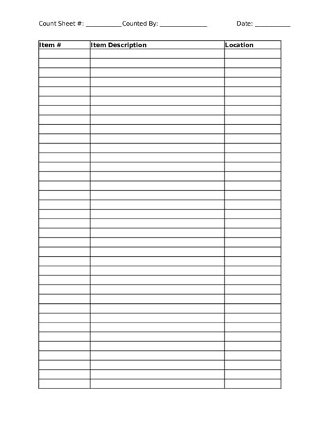 Inventory Spreadsheet Template Fill Online Printable Fillable