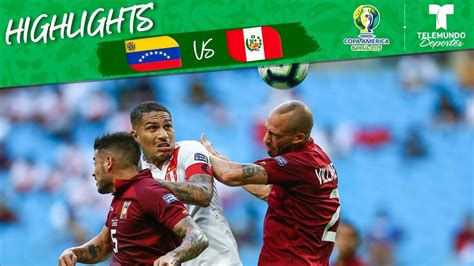 Venezuela Vs Perú 0 0 Goals And Highlights Copa América Telemundo