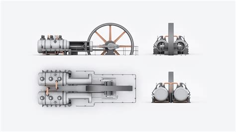 Steam Engine 3d Model 35 C4d Fbx Ma Blend Max Free3d