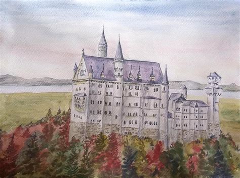 Neuschwanstein Castle Painting By Supriya Kakkar Fine Art America