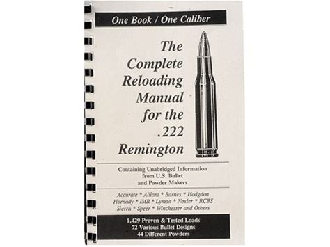 Loadbooks Usa 222 Remington Reloading Manual