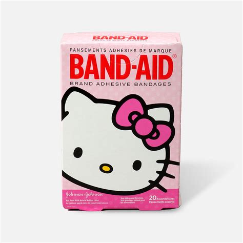 Band Aid Childrens Adhesive Bandages Hello Kitty Assorted 20 Ea