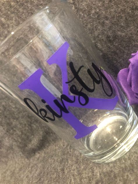 Personalised 2 Tone Glass Water Tumbler Etsy