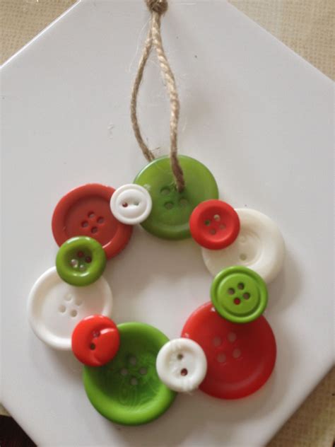Button Ornament For Christmas Tree Christmas Button Crafts Creative
