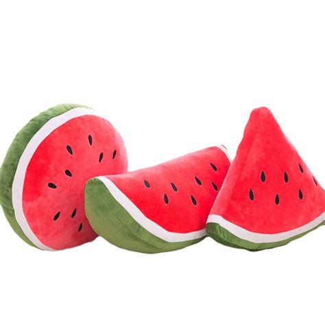 Promotional Fruit Shape Watermelon Throw Pillow Sofa Cushion Plush Toy