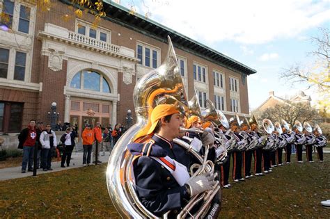 Marching Illini Performance At Lincoln Hall Open House