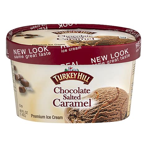 Turkey Hill Chocolate Salted Caramel Premium Ice Cream 48 Fl Oz Tub