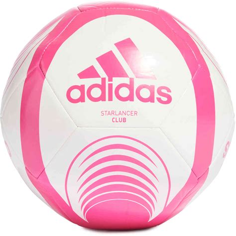 Adidas Starlancer Club Soccer Ball Shock Pink And White Soccerpro