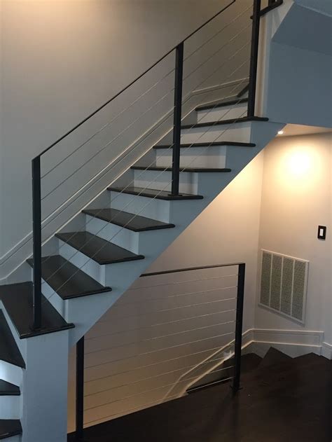 Modern Cable Rail Balustrade Modern Staircase Chicago By Lake