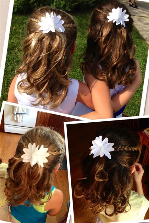 pin by megan wilt on hairstyles flower girl hairstyles wedding hairstyles for long hair half