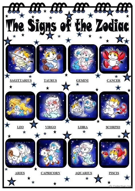 Signs Of The Zodiac English Esl Worksheets Pdf And Doc