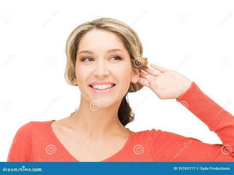 Woman Listening Gossip Stock Image Image Of Listening 39763117