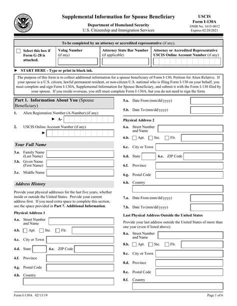 Online Fillable Form I 130 Printable Forms Free Online