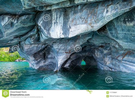 Marble Rock On The Lake Of General Carrera Stock Image Image Of