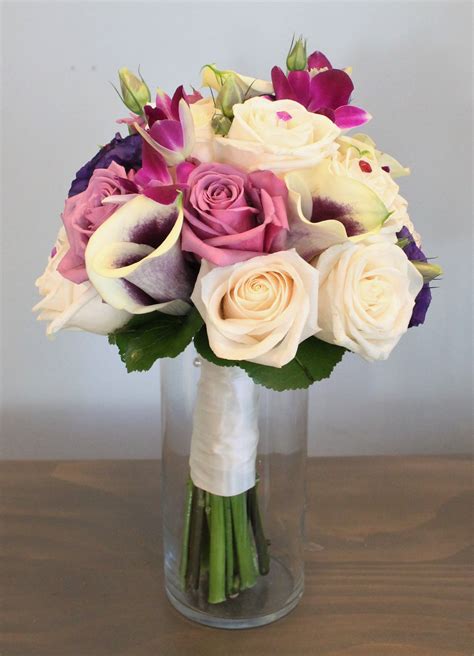 Bridal Bouquet Roses Calla Lilies Orchids Lisyanthus Edison Nj