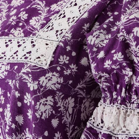 1970s laura ashley purple floral print maxi dress at 1stdibs