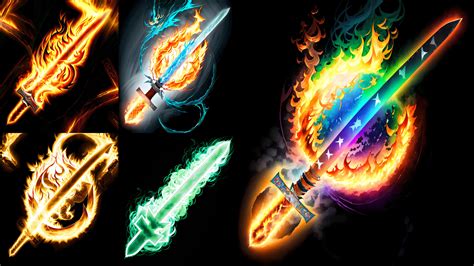 Artstation The Elemental Sword Series Vol 01 The Fiery Blades