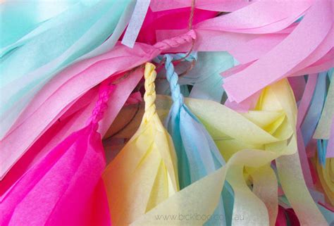 Tissue Paper Tassel Garland Modern Pastels Bickiboo Designs