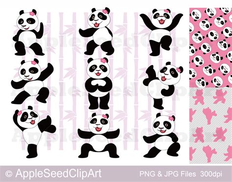 Kung Fu Panda Digital Clip Art Panda Girl Digital Clip Art